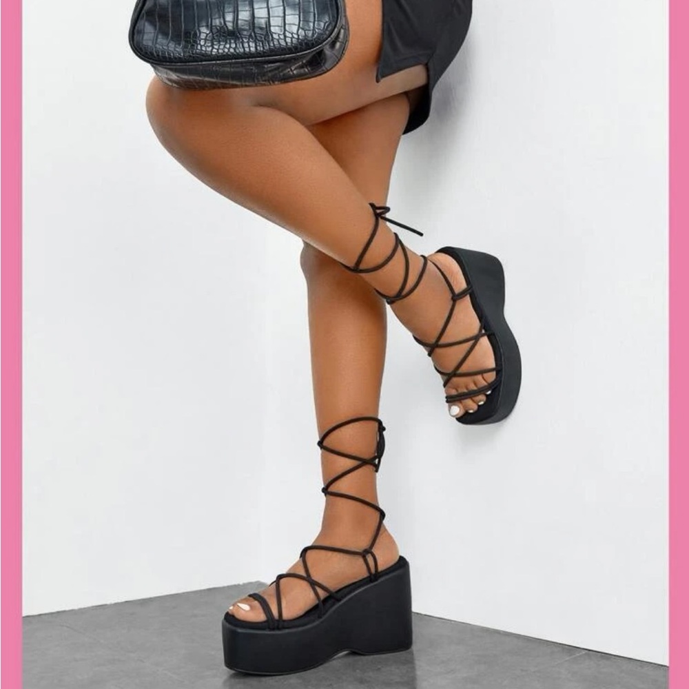 Thin Strap Wedge Sandals